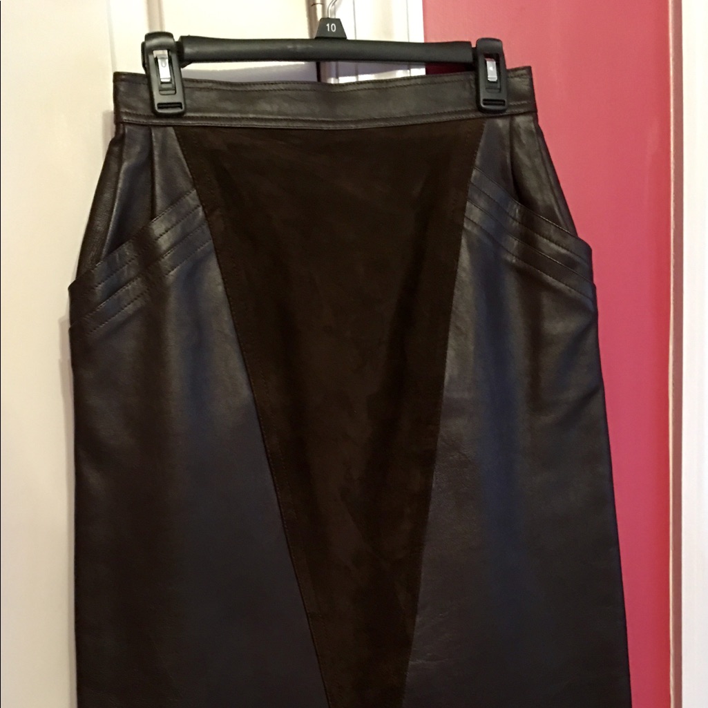 Celsius Garcia Madrid Leather Skirt